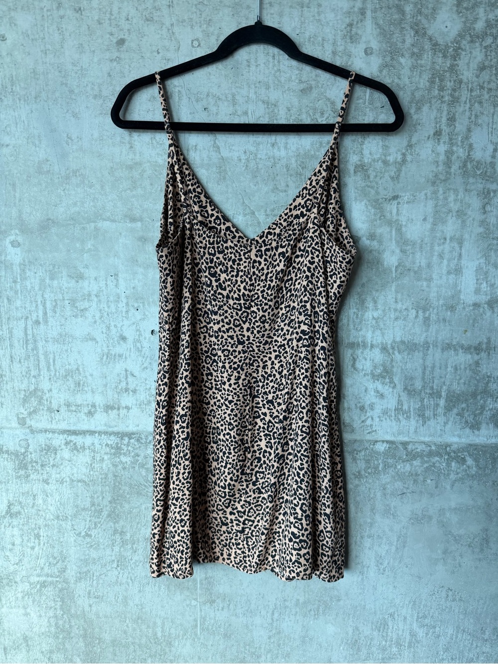 Reformation Leopard Slip Dress in Beige and Black - Picture 2 of 4